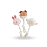 咬我骨頭綠色毛茸茸的朋友繩索拖網玩具